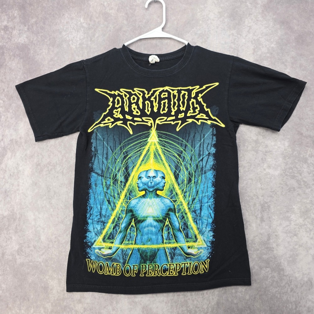Arkaik Band Shirt Small Black Womb of Perception Unique Leader Records 2012 Tee